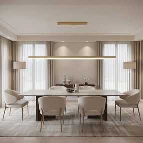 Toolight Toolight, LED stropné svietidlo 200cm, 48W, 4000K, APP1697-CP, zlatá matná, OSW-07893