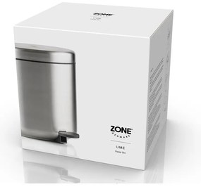 Nášľapný odpadkový kôš z nehrdzavejúcej ocele v matne striebornej farbe 4 l Ume – Zone