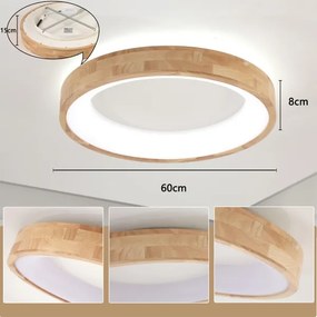 Brilagi-LED Stropné svietidlo FALCON WOOD LED/40W/230V 3000/4000/6000K 60 cm drevo