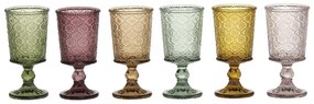 Sada 6ks farebných pohárov na víno Saint-Émilion rovné - Ø7*14cm / 150ml