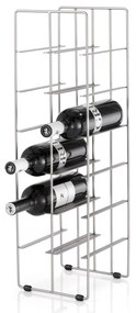 Stojan na víno v striebornej farbe, 12 fliaš