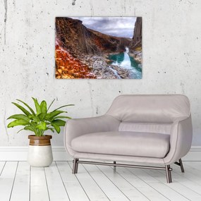 Sklenený obraz - kaňon Studlagil (70x50 cm)