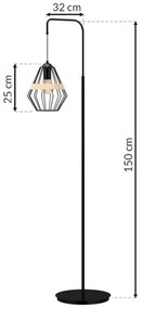 Stojacia lampa CLIF 1xE27/60W/230V