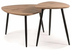 Konferenčný stolík Ginosa, dub artisan / čierna