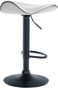 Barová stolička Shanghai - čierny rám - Biela