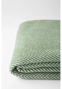 Zelený pléd s podielom bavlny Euromant Skyline, 140 x 180 cm