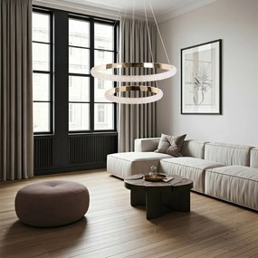 Toolight Toolight, LED závesné osvetlenie 63cm, 80W, G045-2CP, zlatá, OSW-06313