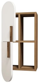 Nástenná skrinka ROSE 80x35 cm biela/hnedá