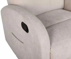 LuxuryForm DESIGN Televízne kreslo BRUNO otočné s polohovaním - béžové