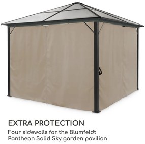 Pantheon Solid Sky Ambient Solar, pavilón, sieťky proti komárom, 3 × 3 m, solárne osvetlenie