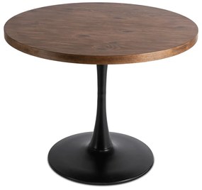 Okrúhly stôl LINO priemer 100 cm - rôzne farebné prevedenia rustikálny dub - čierna