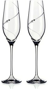 Diamante poháre na šampanské Silhouette City s kamienkami Swarovski 210 ml 2KS