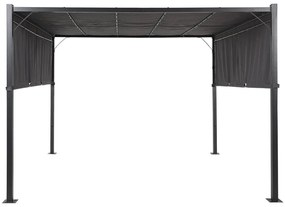 Pergola s LED svetlami 310 x 310 cm tmavosivá PARGA Beliani