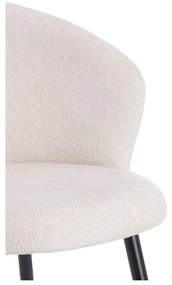 Krémovobiele kovové jedálenské kreslá v súprave 2 ks Radaja – Light &amp; Living