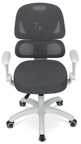 Detská pracovná stolička NANDU — sieť / látka, tmavo sivá