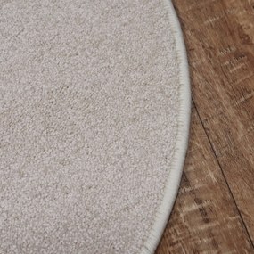 AladinWorld Expres, Kusový koberec Velur Ultra biely kruh, 200x200 (priemer) kruh, biela, obývacia izba