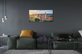 Obraz na plátne Krakow castle panorama svitania 100x50 cm