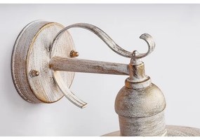Brilagi - Vonkajšie nástenné svietidlo MOLDE 1xE27/60W/230V IP44 biela/patina