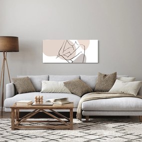 Obraz - Woman body line art N⁰1 (120x50 cm)