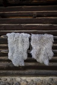 Luxusná ovčia  kožušina švédska ovca sivá