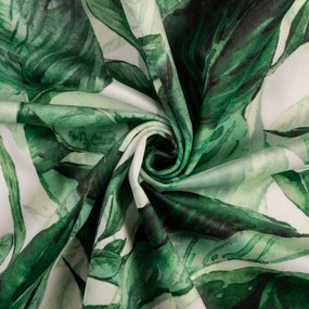 Biante Zamatový štvorcový obrus Tamara TMR-028 Veľké zelené listy 80x80 cm