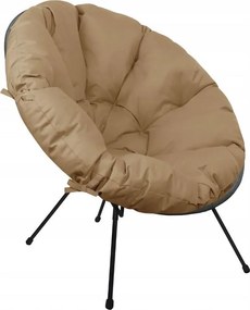 Vodeodolný vankúš do záhradného kresla ACAPULCO 90x105 cm - tmavo béžový