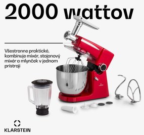 Klarstein Renata Rossa, kuchynský robot 3 v 1, 2000 W/2,7 PS, 10 l, nehrdzavejúca oceľ, bez BPA