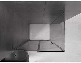 Mexen Velar L, sprchový kút s posuvnými dverami 100 x 90 cm, 8mm šedé sklo, grafit brúsený, 871-100-090-43-66