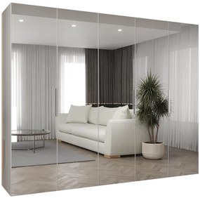 Skriňa Marbella III 250 biela/strieborný