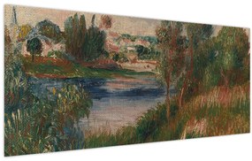 Obraz - Auguste Renoir, Landscape at Vetheuil, reprodukcia (120x50 cm)