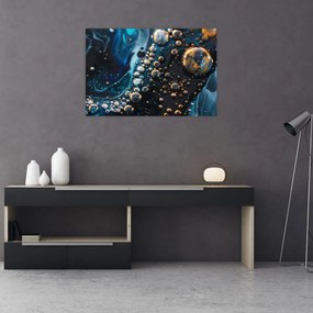 Obraz - Atramentové kvapky (90x60 cm)