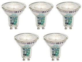 Sada 5 inteligentných GU10 50mm LED žiaroviek čírych 4,7W 345 lm 2200-4000K