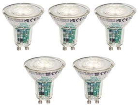 Sada 5 inteligentných LED žiaroviek GU10 50 mm číra 4,7 W 345 lm 2200 – 4000 K