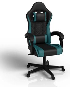 InternetovaZahrada Kancelárska stolička HyperSeat - čierna/tyrkysová