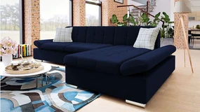 Rohová rozkladacia sedacia súprava Laviva Premium, Dostupné poťahy: Magic Velvet 2216 + Magic Velvet 2216 + Senegal 818, Strana: pravá