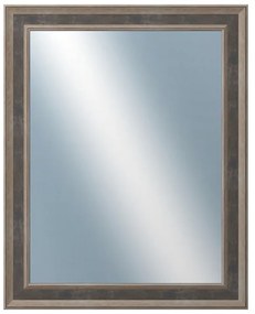 DANTIK - Zrkadlo v rámu, rozmer s rámom 40x50 cm z lišty TOOTH malá striebornočierna (3164)