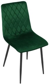 Jedálenská stolička DEXTER zamatová, tmavozelená