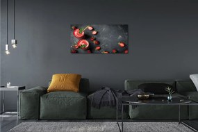 Obraz canvas jahodový koktail 100x50 cm