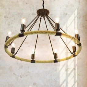 LED Luster na reťazi ROPE ARTHUR 8xE27/6W/230V