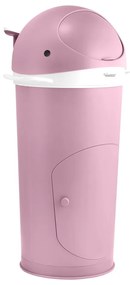 Ružový plastový odpadkový kôš na plienky 25 l Whale – Kindsgut