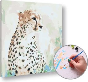 Maľovanie podľa čísel GEPARD NA LOVE – nízka náročnosť