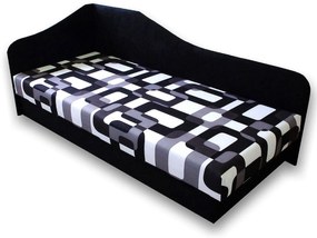 Jednolôžková posteľ (váľanda) 80 cm Lady 87 (Čierna 39 + Gusto 12) (L). Akcia -11%. Vlastná spoľahlivá doprava až k Vám domov. 793113