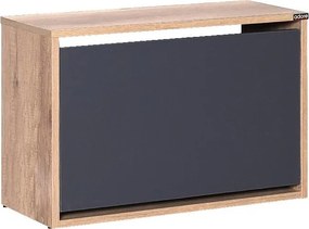 Botník (skrinka na topánky) Tosina 1 (orech svetlý + antracit). Akcia -13%. Vlastná spoľahlivá doprava až k Vám domov. 1094531