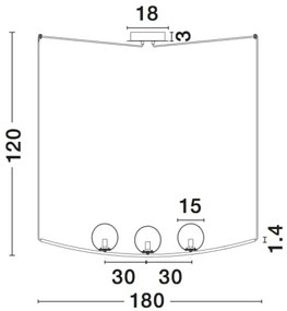 Luster na lanku Vitton 180 mosadz