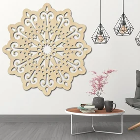 STYLESA moderný obraz na stenu kvet z dreva preglejky BELFON čierny I 3D HODINY PR0223 HEU+