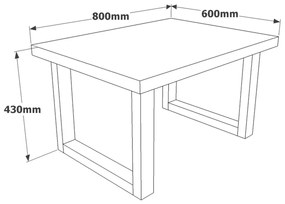 Konferenčný stolík MN02 - BA 80 cm orech/antracit