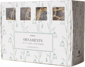 House Doctor Sklenené veľkonočné vajíčka Easter – set 12 ks