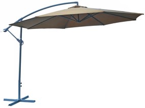 Slnečník kovový  ø 350 cm - hnedá