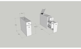 Kúpeľňová skrinka CALENCIA 55x60 cm antracit