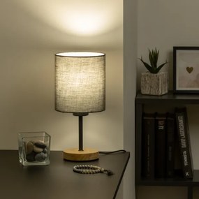 Brilagi - Stolná lampa NUBILA WOOD 1xE27/25W/230V dub/antracit